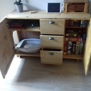 Buffet avec litière intégrée