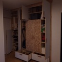 Placard d'entrée en frêne écaillé