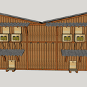 Poulailler avec récupértateur d'eau intégré