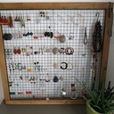 Cadre boucles d'oreilles tout en récup