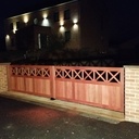 Portail et portillon en padouk