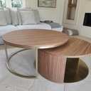 Tables gigognes plaqué noyer américain