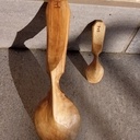 Cuillère en noyer style de Crow dog slöjd et petite cuillère en noyer