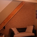 Un mur de briquettes...en bois !