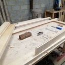 Porte coulissante en bouleau