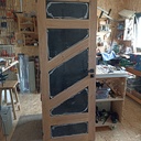 Porte Chêne et stratifié noir mat n°4