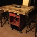Table haute industrielle