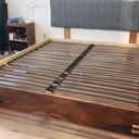 Lit King Size sapin et noyer