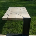 Table basse bois métal