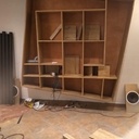 Montage à blanc pour valider la forme avec ma petite femme... (rien n'est fixé, juste posé, à part le cadre)