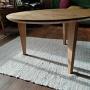 Table basse en chêne - Mortaise et tenon traversant