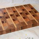 Billot en bois de bout composé de 7 essences nobles