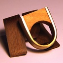 Bague en laiton et cerisier