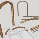 Isoloir de toilettes en angle dans une pièce de passage !