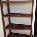 Étagère bois brûlé