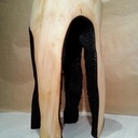 Tabouret hêtre brulé