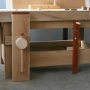 Etabli en chêne, noyer et padouk