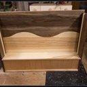 Support d'ordinateur en frêne et noyer d'amérique