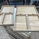 Fabrication de trois boites de présentation de couteaux forgés à la main