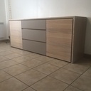 Buffet contemporain chêne stratifié