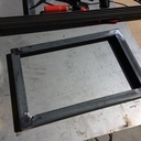 Étagère acier rouillé, tablette en hêtre vieilli...