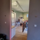 Porte vitrée avec imposte