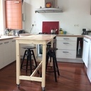 Ilot/table de cuisine mobile