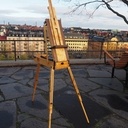 Chevalet de campagne en bouleau et noyer