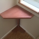 Tablette d'angle murale