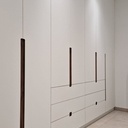 Vestiaire avec banquette et claustra