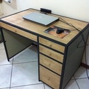 bureau bois métal