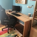 Bureau en châtaignier et noyer