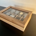 Coffret à montres en noyer
