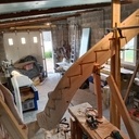 Essai échiffre escalier débillardé 1/4 tournant