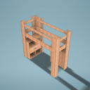 Lit enfant aménagé