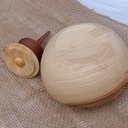 Boite à bijoux en Frêne avec fleuron en Sipo