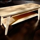 Table basse. Frêne Olivier.