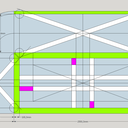 Épure de piétement mikado pour table