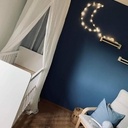 Lit bébé en MDF/sapin blanc