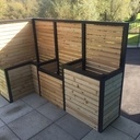 Brise vue terrasse avec jardinières intégrées