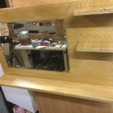 Miroir en chêne lamellé collé