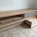Meuble TV contemporain chêne stratifié