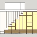 Escalier-Placard avec claustra en barres