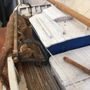 Sloop ostréicole de 1923 en noyer samba et hetre conception d' après mes plans