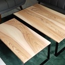 Tables basses gigognes, frêne olivier