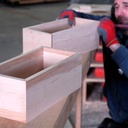 Réalisation du comptoir de l’hôtel restaurant Au moulin du pont.