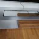 Meuble TV "Stratifié Alu brossé" & "Orme"