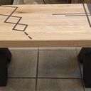 Table basse chêne et valchromat