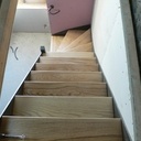 Petit escalier bois-métal