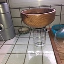 Tournage en pommier, puis en châtaigner